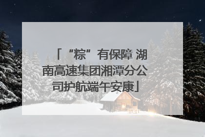 “粽”有保障 湖南高速集团湘潭分公司护航端午安康