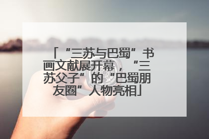 “三苏与巴蜀”书画文献展开幕，“三苏父子”的“巴蜀朋友圈”人物亮相