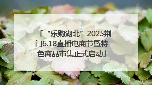 “乐购湖北”2025荆门6.18直播电商节暨特色商品市集正式启动