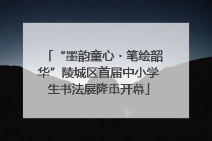 “墨韵童心・笔绘韶华”陵城区首届中小学生书法展隆重开幕