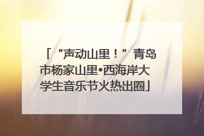 “声动山里！”青岛市杨家山里•西海岸大学生音乐节火热出圈