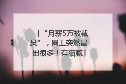 “月薪5万被裁员”，网上突然冒出很多！有猫腻