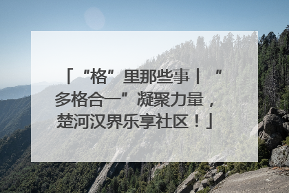 “格”里那些事丨“多格合一”凝聚力量，楚河汉界乐享社区！