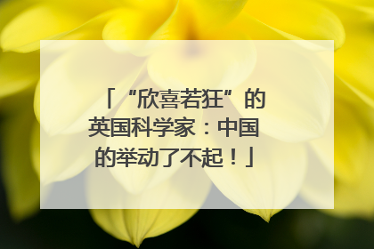 “欣喜若狂”的英国科学家：中国的举动了不起！