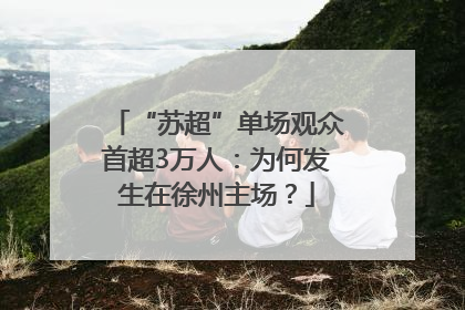 “苏超”单场观众首超3万人：为何发生在徐州主场？