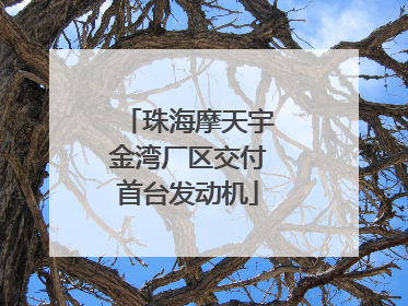 珠海摩天宇金湾厂区交付首台发动机