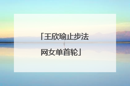王欣瑜止步法网女单首轮