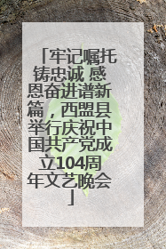 牢记嘱托铸忠诚 感恩奋进谱新篇，西盟县举行庆祝中国共产党成立104周年文艺晚会