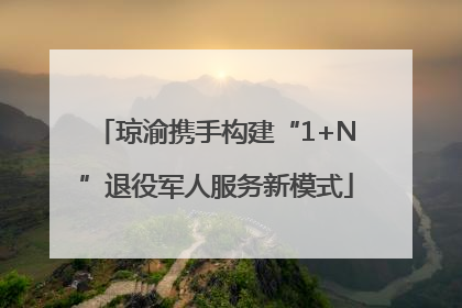 琼渝携手构建“1+N”退役军人服务新模式