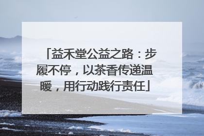 益禾堂公益之路：步履不停，以茶香传递温暖，用行动践行责任