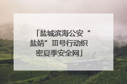盐城滨海公安“盐靖”Ⅲ号行动织密夏季安全网