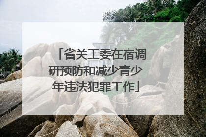 省关工委在宿调研预防和减少青少年违法犯罪工作