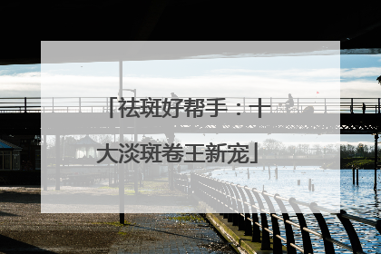 祛斑好帮手：十大淡斑卷王新宠