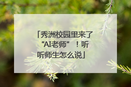 秀洲校园里来了“AI老师”！听听师生怎么说
