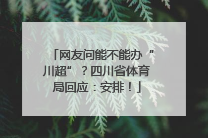 网友问能不能办“川超”？四川省体育局回应：安排！