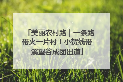 美丽农村路｜一条路带火一片村！小贺线带溪望谷成团出道