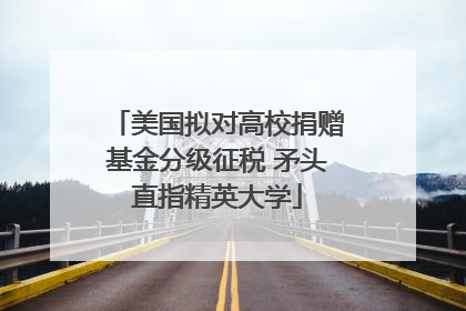 美国拟对高校捐赠基金分级征税 矛头直指精英大学