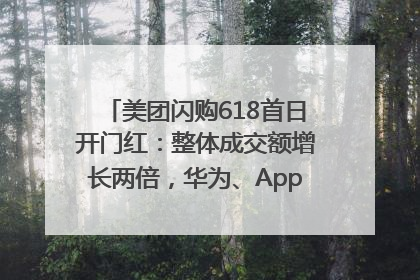 美团闪购618首日开门红：整体成交额增长两倍，华为、Apple、沃尔玛等近800个品牌翻倍增长