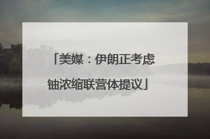 美媒：伊朗正考虑铀浓缩联营体提议