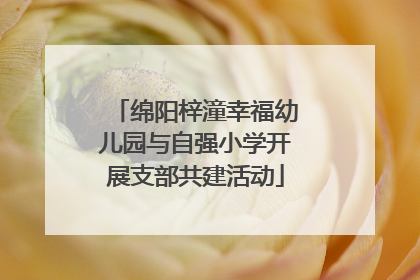 绵阳梓潼幸福幼儿园与自强小学开展支部共建活动