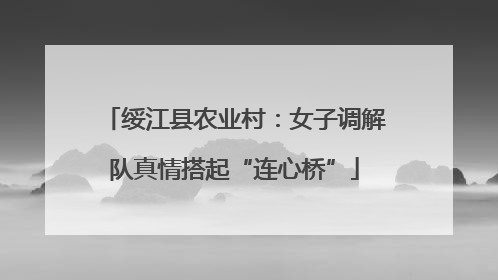 绥江县农业村：女子调解队真情搭起“连心桥”