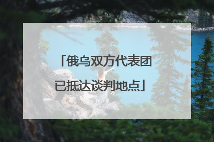 俄乌双方代表团已抵达谈判地点