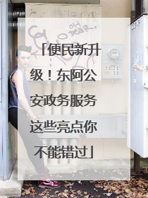 便民新升级！东阿公安政务服务这些亮点你不能错过