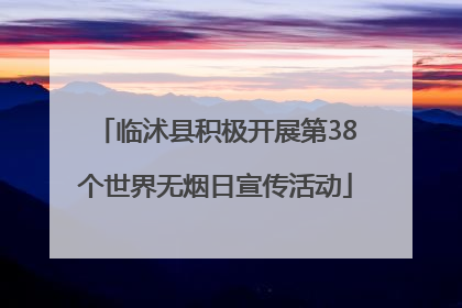 临沭县积极开展第38个世界无烟日宣传活动