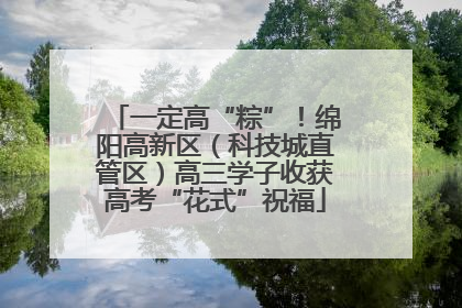 一定高“粽”！绵阳高新区（科技城直管区）高三学子收获高考“花式”祝福