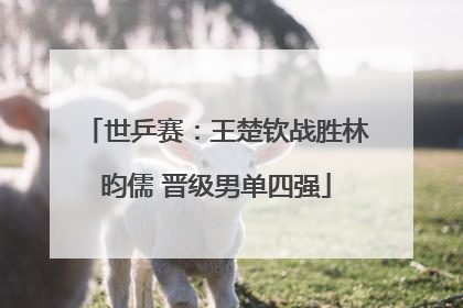 世乒赛：王楚钦战胜林昀儒 晋级男单四强