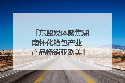 东盟媒体聚焦湖南怀化箱包产业 产品畅销亚欧美