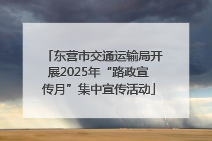 东营市交通运输局开展2025年“路政宣传月”集中宣传活动