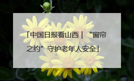 中国日报看山西｜“窗帘之约”守护老年人安全