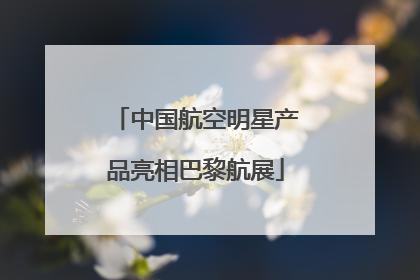 中国航空明星产品亮相巴黎航展
