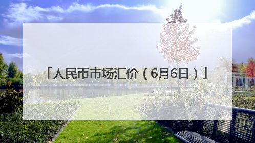 人民币市场汇价（6月6日）