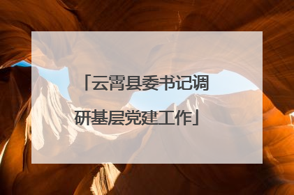 云霄县委书记调研基层党建工作