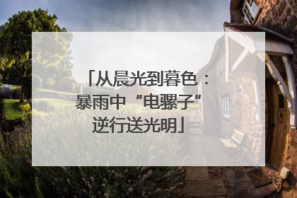 从晨光到暮色：暴雨中“电骡子”逆行送光明