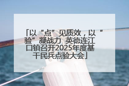 以“点”见质效，以“验”凝战力  英德连江口镇召开2025年度基干民兵点验大会