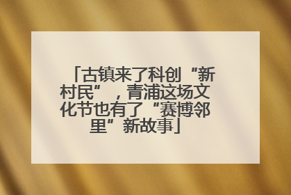 古镇来了科创“新村民”，青浦这场文化节也有了“赛博邻里”新故事
