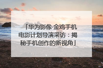 华为影像·金鸡手机电影计划导演采访：揭秘手机创作的新视角
