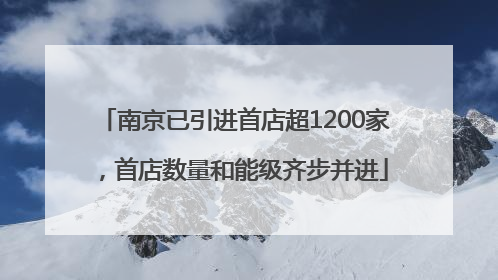 南京已引进首店超1200家，首店数量和能级齐步并进