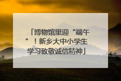 博物馆里迎“端午”！新乡大中小学生学习致敬诚信精神