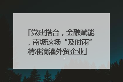 党建搭台，金融赋能，南塘这场“及时雨”精准滴灌外贸企业