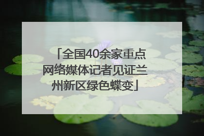 全国40余家重点网络媒体记者见证兰州新区绿色蝶变