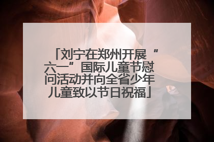刘宁在郑州开展“六一”国际儿童节慰问活动并向全省少年儿童致以节日祝福