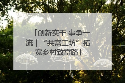 创新实干 事争一流｜“共富工坊”拓宽乡村致富路