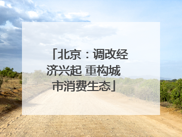 北京：调改经济兴起 重构城市消费生态