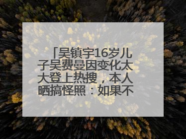 吴镇宇16岁儿子吴费曼因变化太大登上热搜，本人晒搞怪照：如果不喜欢现在的我可以离开