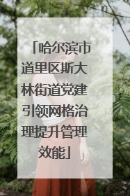哈尔滨市道里区斯大林街道党建引领网格治理提升管理效能