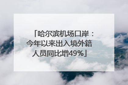 哈尔滨机场口岸：今年以来出入境外籍人员同比增49%